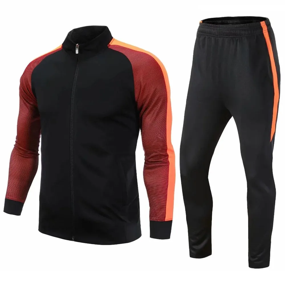 Unisex Sports Soccer Basketball Running Tracksuit Customizable Pants and Top Set