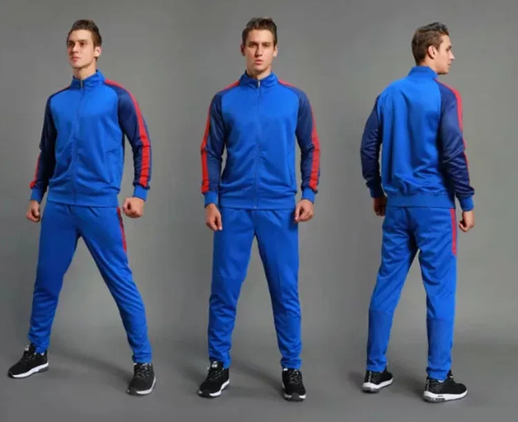 Unisex Sports Soccer Basketball Running Tracksuit Customizable Pants and Top Set