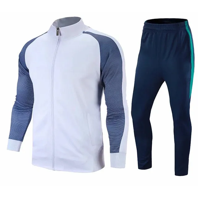 Unisex Sports Soccer Basketball Running Tracksuit Customizable Pants and Top Set