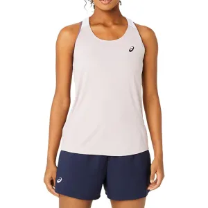 Women's Court Tennis Tank Watershed Rose and Brilliant White