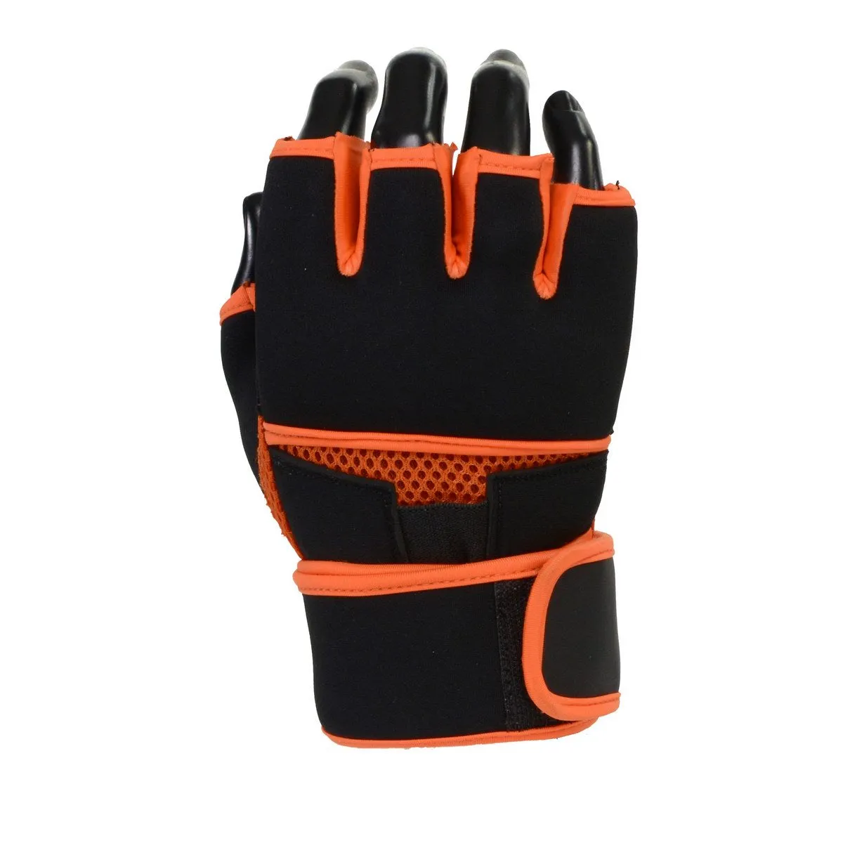 X-Fitness XF3000 Gel Boxing MMA Kickboxing Cross Training Handwrap Gloves-BLK/ORANGE